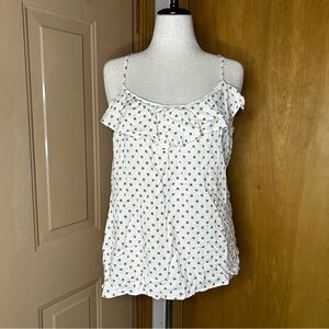 Windsor White Camisole with Gold Dots
